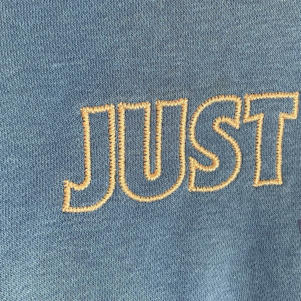 Nike Hoodie Boys Small Blue Swoosh Pullover Embroidered Just Do It Athletic Nice